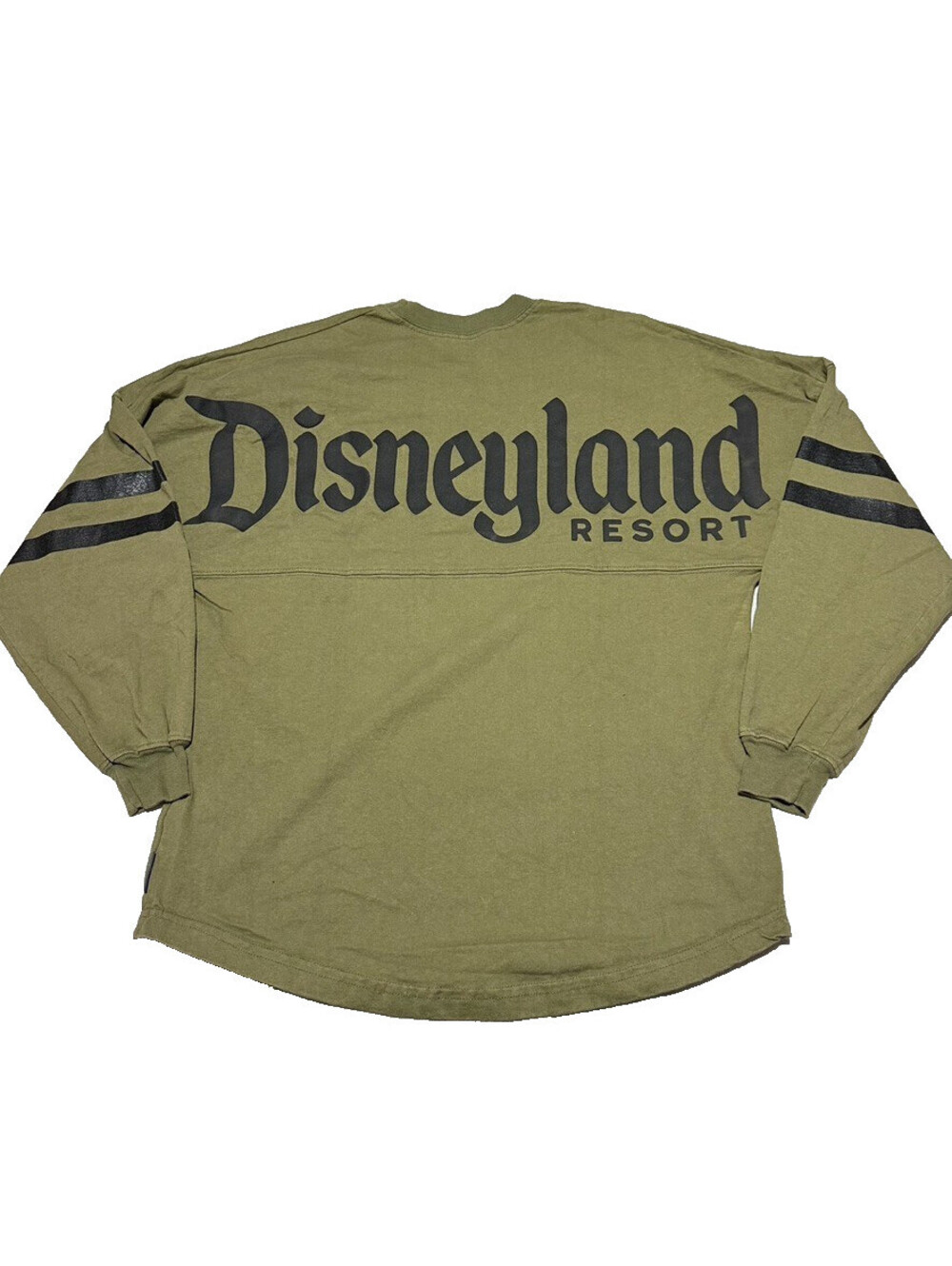 Disneyland Spirit Jersey Shirt Women Small Olive Green Parks Resort Long Sleeve